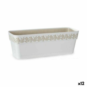 Planter Stefanplast Gaia White Plastic 49,5 x 17 x 19 cm (12 Units)