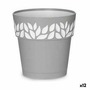 Pot auto-arrosant Stefanplast Cloe Gris Plastique 19 x 19 x 19 cm (12 Unités)