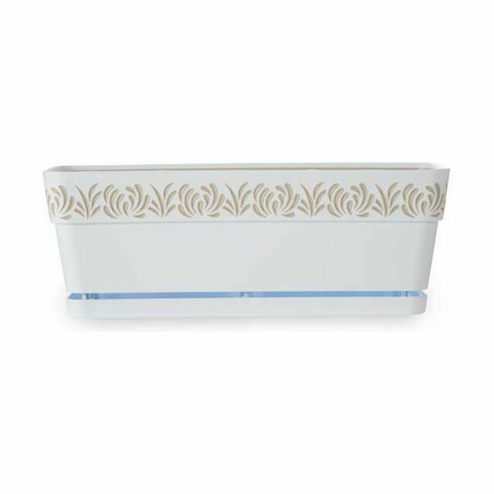 Planter Stefanplast Gaia White Plastic 49,5 x 17 x 19 cm (12 Units)