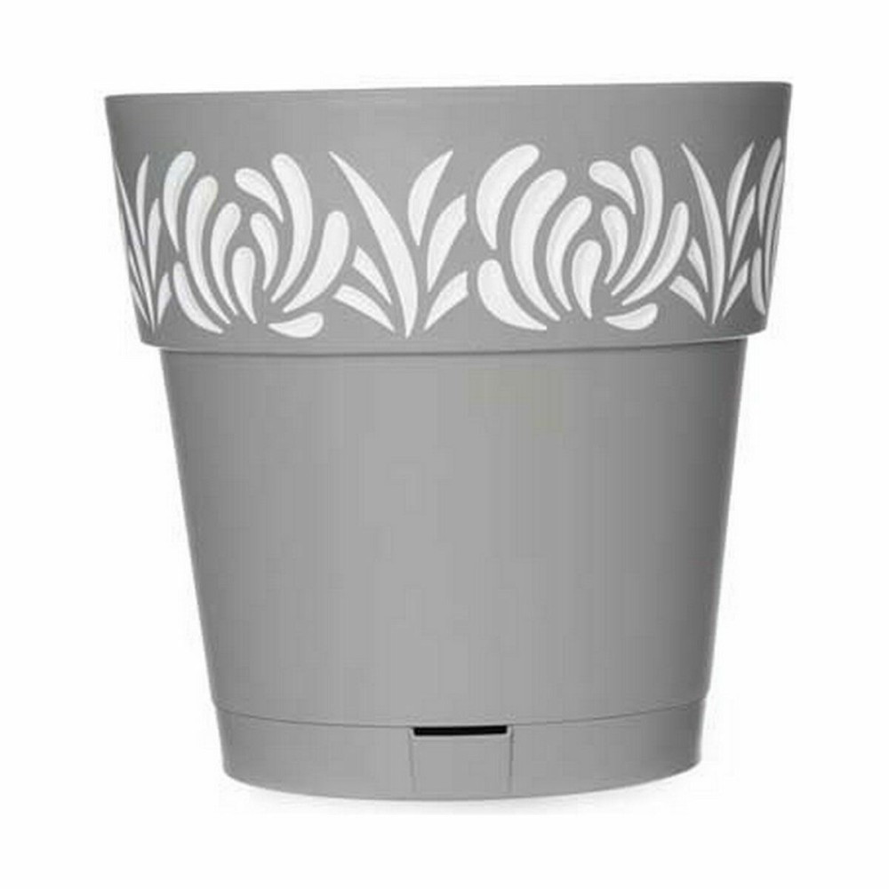 Pot auto-arrosant Stefanplast Gaia Gris Plastique 25 x 25 x 25 cm (6 Unités)