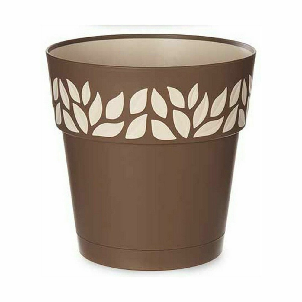 Pot auto-arrosant Stefanplast Cloe Marron Plastique 25 x 25 x 25 cm (6 Unités)