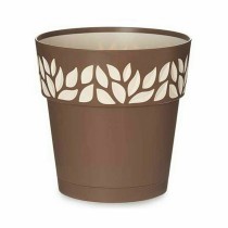 Self-watering flowerpot Stefanplast Cloe Brown Plastic 19 x 19 x 19 cm (12 Units)