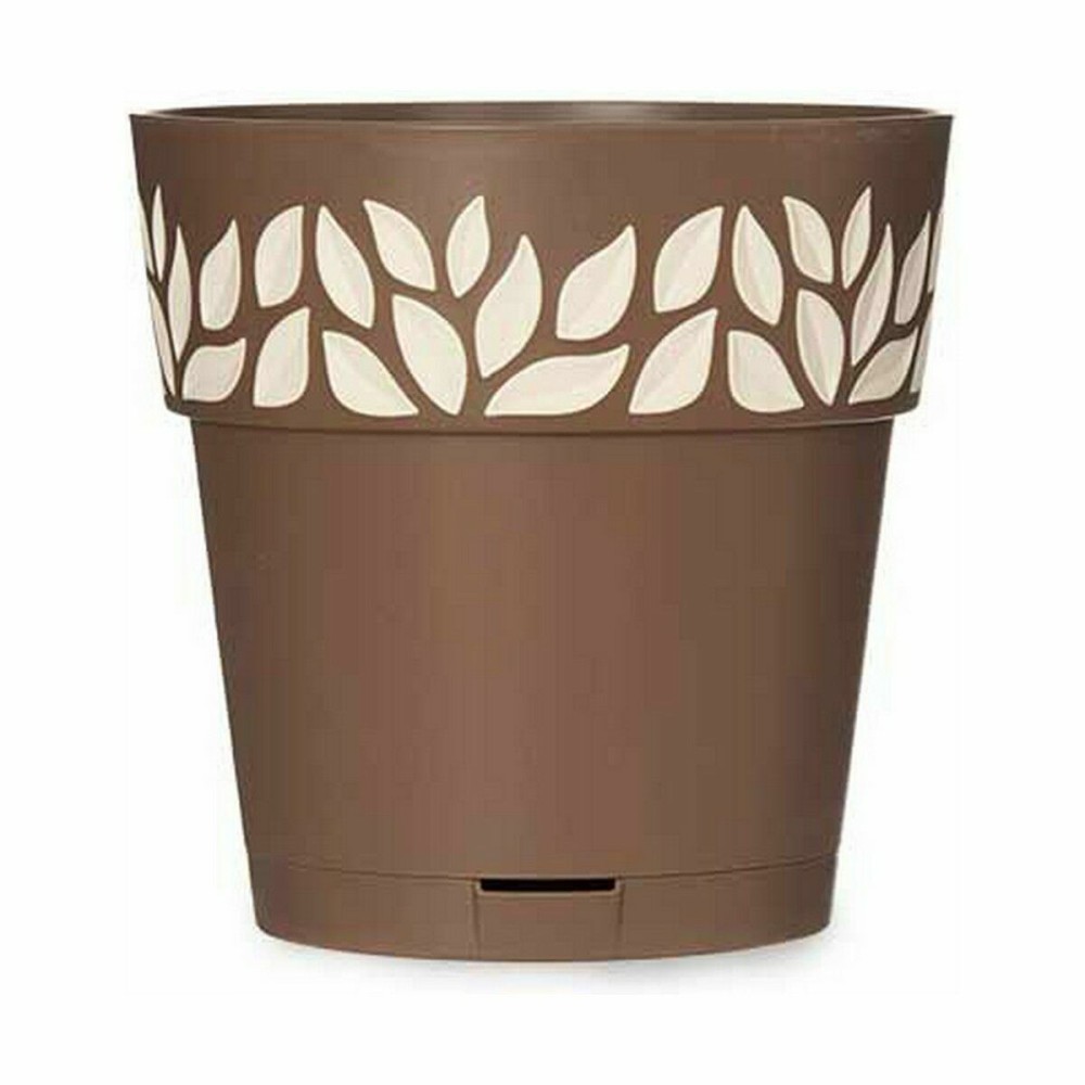 Self-watering flowerpot Stefanplast Cloe Brown Plastic 19 x 19 x 19 cm (12 Units)