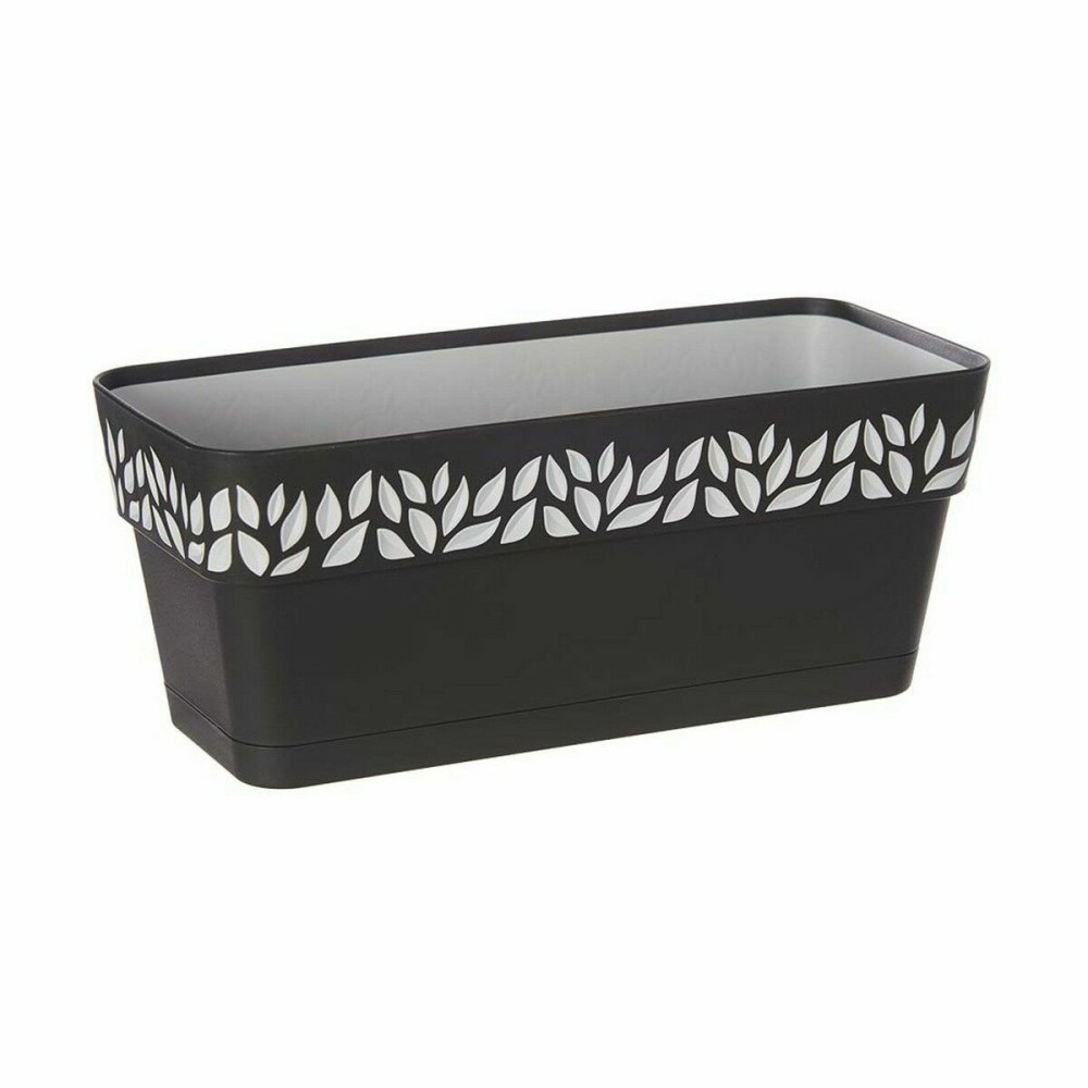 Planter Stefanplast Cloe Anthracite Plastic 13,3 x 12,3 x 29,3 cm (12 Units)