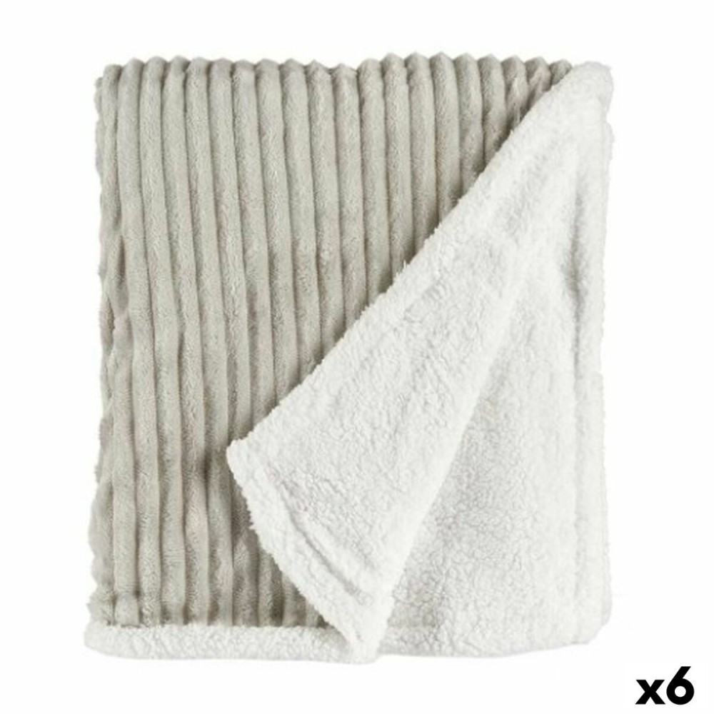 Blanket White Grey 200 x 150 x 1,5 cm (6 Units)