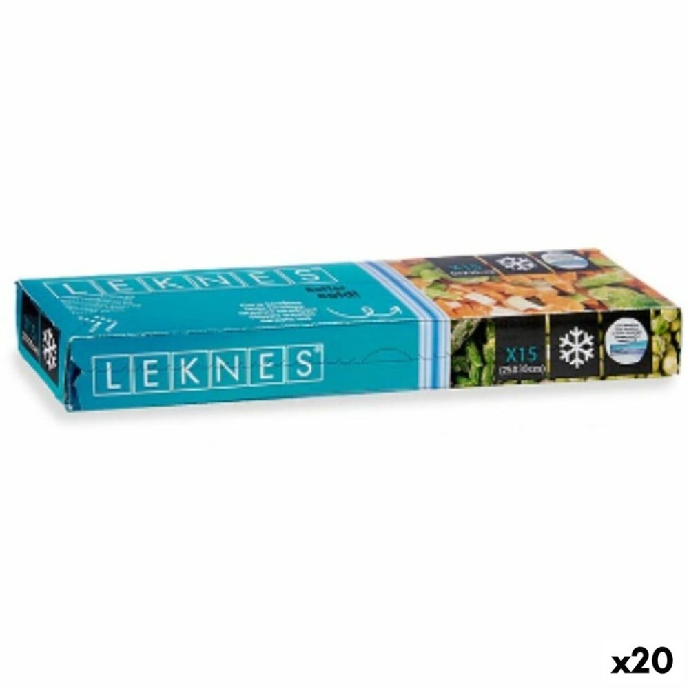 Wiederverwendbare Säcke für Lebensmittel Leknes 190939000479 Blau Polyäthylen 3 L 25 x 30 cm ziplock (20 Stück)