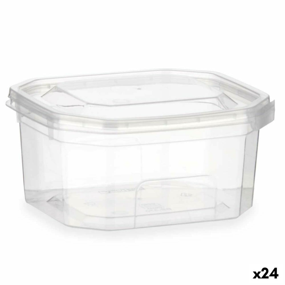 Rechteckige Lunchbox mit Deckel Leknes BS370ROI Durchsichtig Polypropylen 370 ml 10,7 x 5,5 x 11,7 cm (24 Stück)