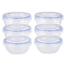 Ensemble de Boîtes à Lunch Leknes 30502 Bleu Transparent Plastique 800 ml 15,5 x 7,5 x 15,5 cm Hermétique (8 Unités)