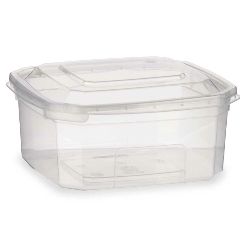 Boîte à repas rectangulaire avec couvercle Leknes BS500ROI Transparent polypropylène 500 ml 12,3 x 6 x 13 cm (24 Unités)