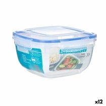 Boîte à lunch hermétique Leknes 30105 Transparent Plastique Carré 2,4 L 20 x 11 x 20 cm (12 Unités)