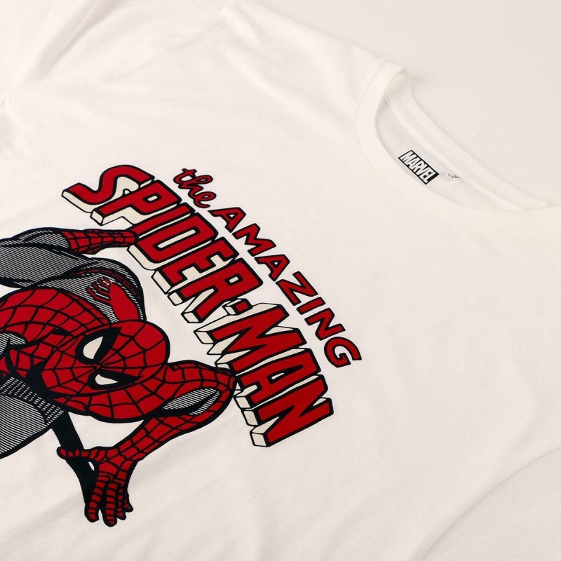 Child's Short Sleeve T-Shirt Spider-Man White