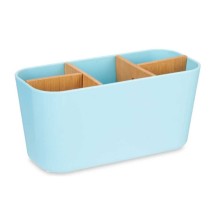 Zahnbürstenhalter Berilo B9045-BLUE Blau Bambus Polypropylen 21 x 10 x 9 cm (6 Stück)