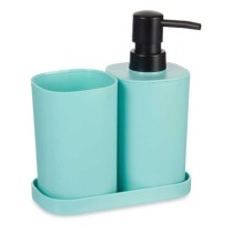 Badezimmer Set Berilo B8108-S3-MINT Schwarz grün Polypropylen (12 Stück)