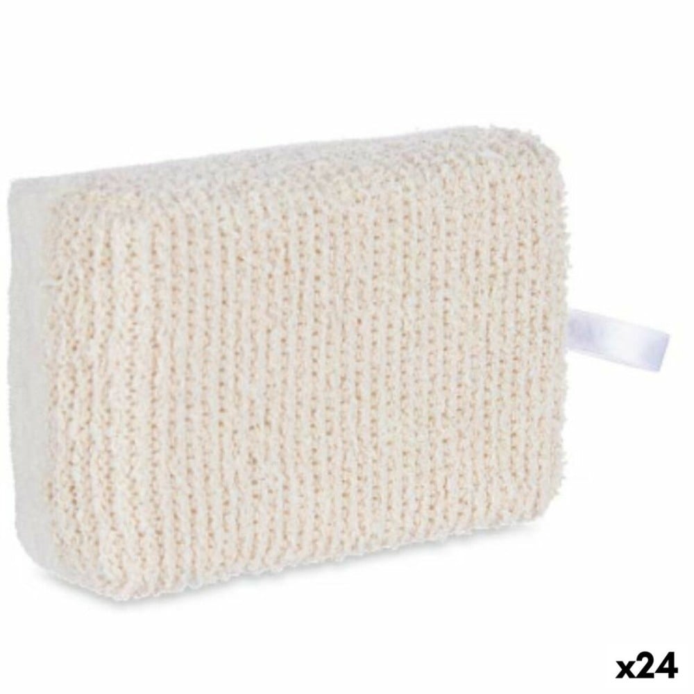 Body Sponge Berilo B7081-7 White Beige 14 x 5 x 9 cm (24 Units)