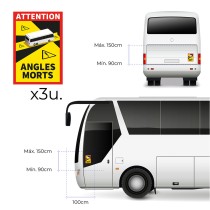 Adhésifs EDM 02192 Angles Morts 17 x 25 cm Le Bus 3 Unités