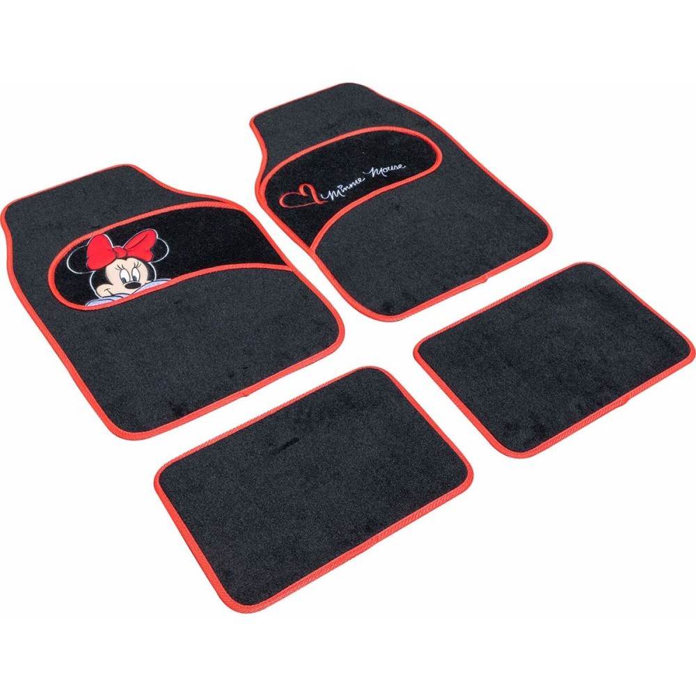 Set de tapis de voitures Minnie Mouse CZ10339 Noir/Rouge