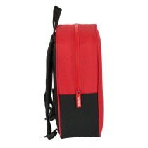 Schulrucksack Sevilla Fútbol Club Schwarz Rot 22 x 27 x 10 cm