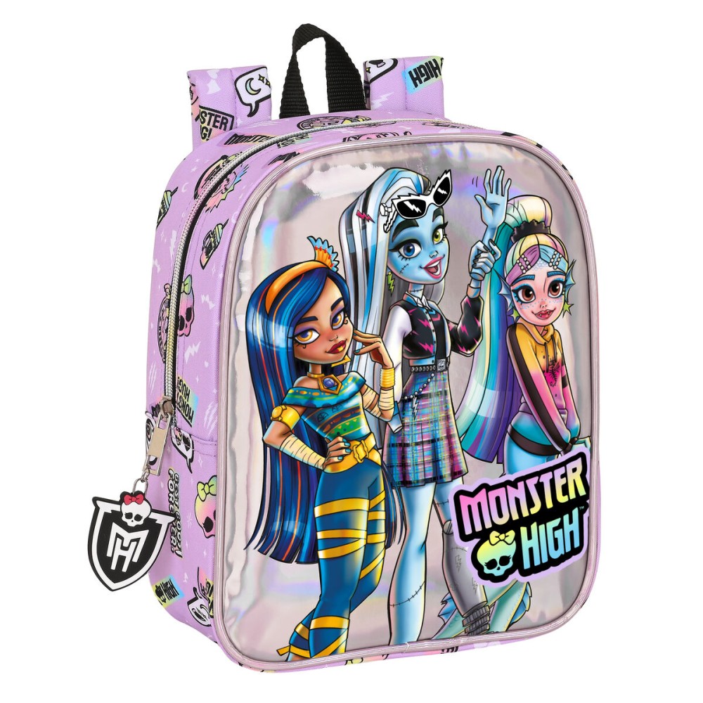 Schulrucksack Monster High Best boos Lila 22 x 27 x 10 cm