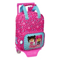 Cartable à roulettes Pinypon Bleu Rose 20 x 28 x 8 cm