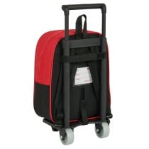 School Rucksack with Wheels Sevilla Fútbol Club Black Red 22 x 27 x 10 cm