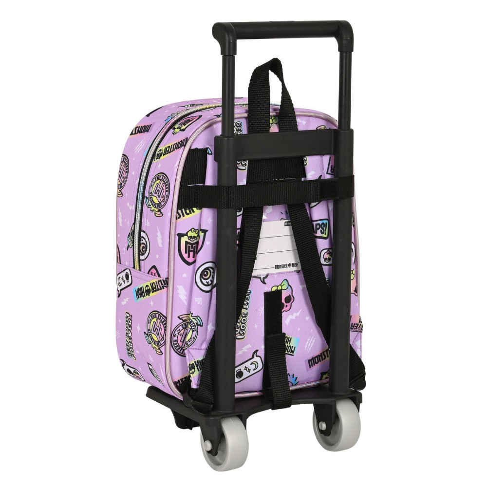 Schulrucksack mit Rädern Monster High Best boos Lila 22 x 27 x 10 cm