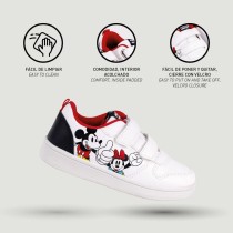 Chaussures de Sport pour Enfants Mickey Mouse Velcro Blanc