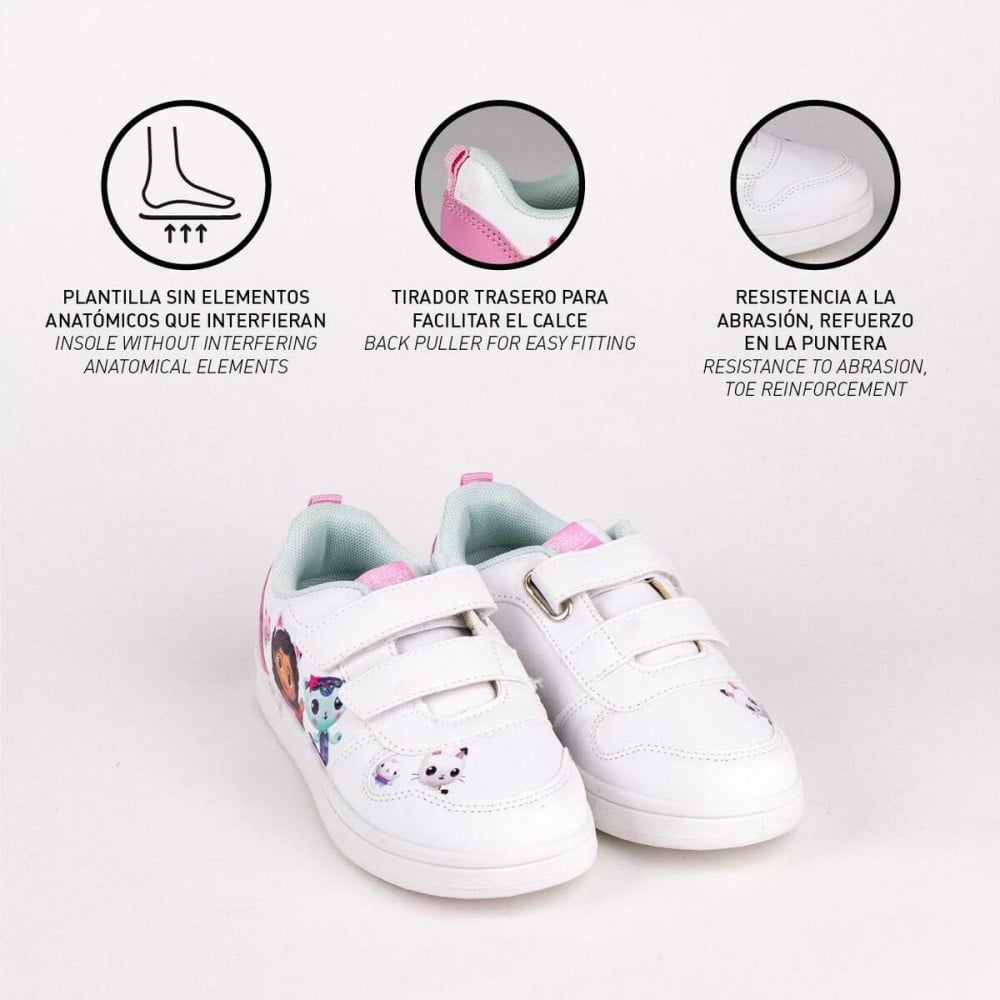 Chaussures de Sport pour Enfants Gabby's Dollhouse Velcro Blanc