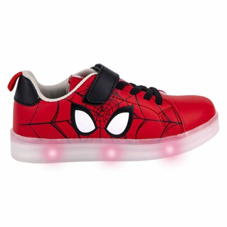 Baskets LED Spider-Man Velcro Rouge