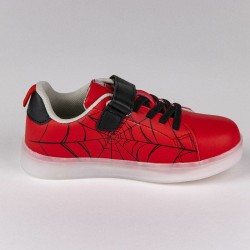 Baskets LED Spider-Man Velcro Rouge