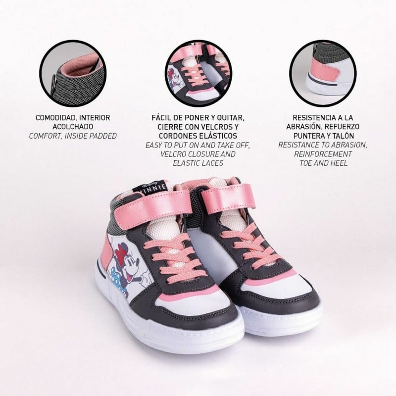 Kids Casual Boots Minnie Mouse Pink