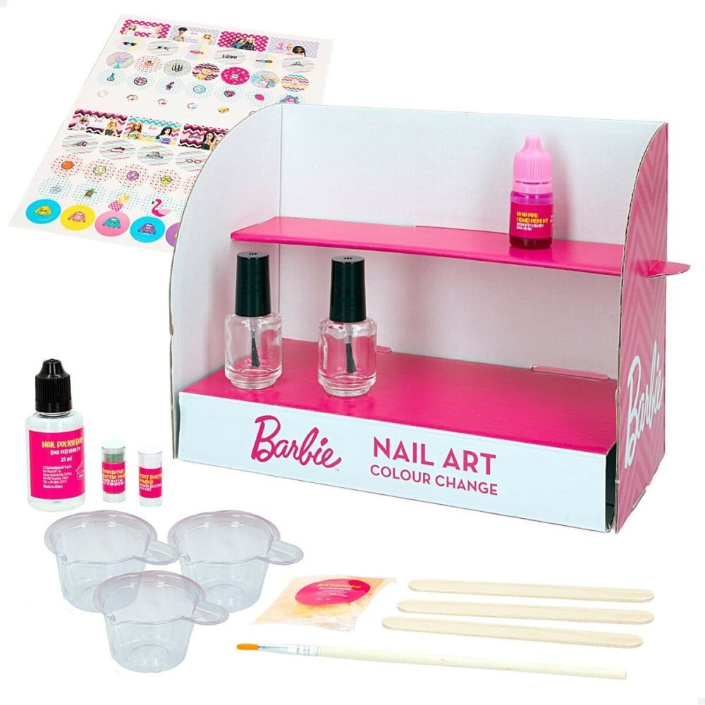 Kit pour créer du maquillage Barbie Studio Color Change Vernis à ongles 15 Pièces