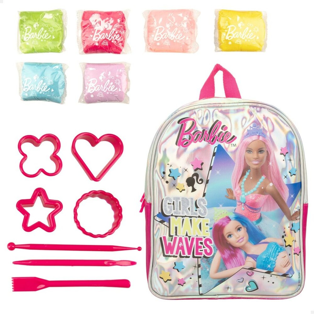 Kreatives Knetspiel Barbie Fashion Rucksack 14 Teile 600 g