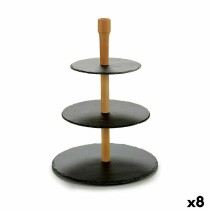 Shelve Kinvara 853696 Black Wood Board 30 x 40 cm Circular (8 Units)