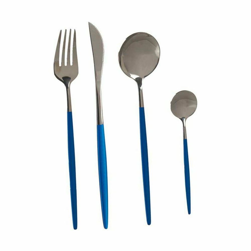 Besteck-Set Kinvara BST-CT022 Blau Silberfarben Edelstahl (12 Stück)