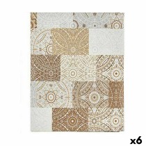 Nappe Kinvara AZULEJO-B Beige toile 140 x 180 cm Antitaches Carrelage (6 Unités)