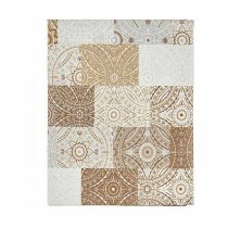 Nappe Kinvara AZULEJO-B Beige toile 140 x 180 cm Antitaches Carrelage (6 Unités)