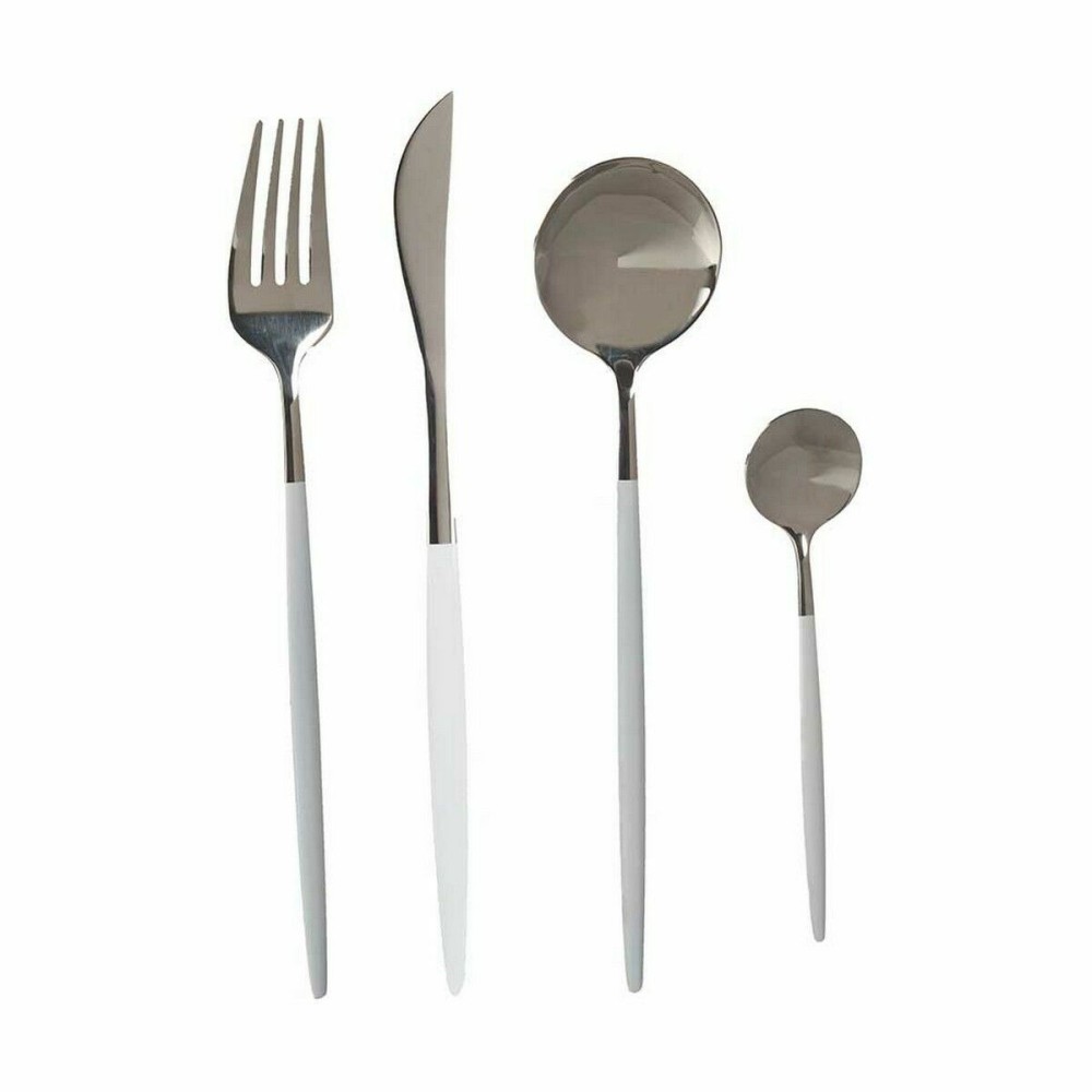 Cutlery Set Kinvara BST-CT022 White Silver Stainless steel (12 Units)