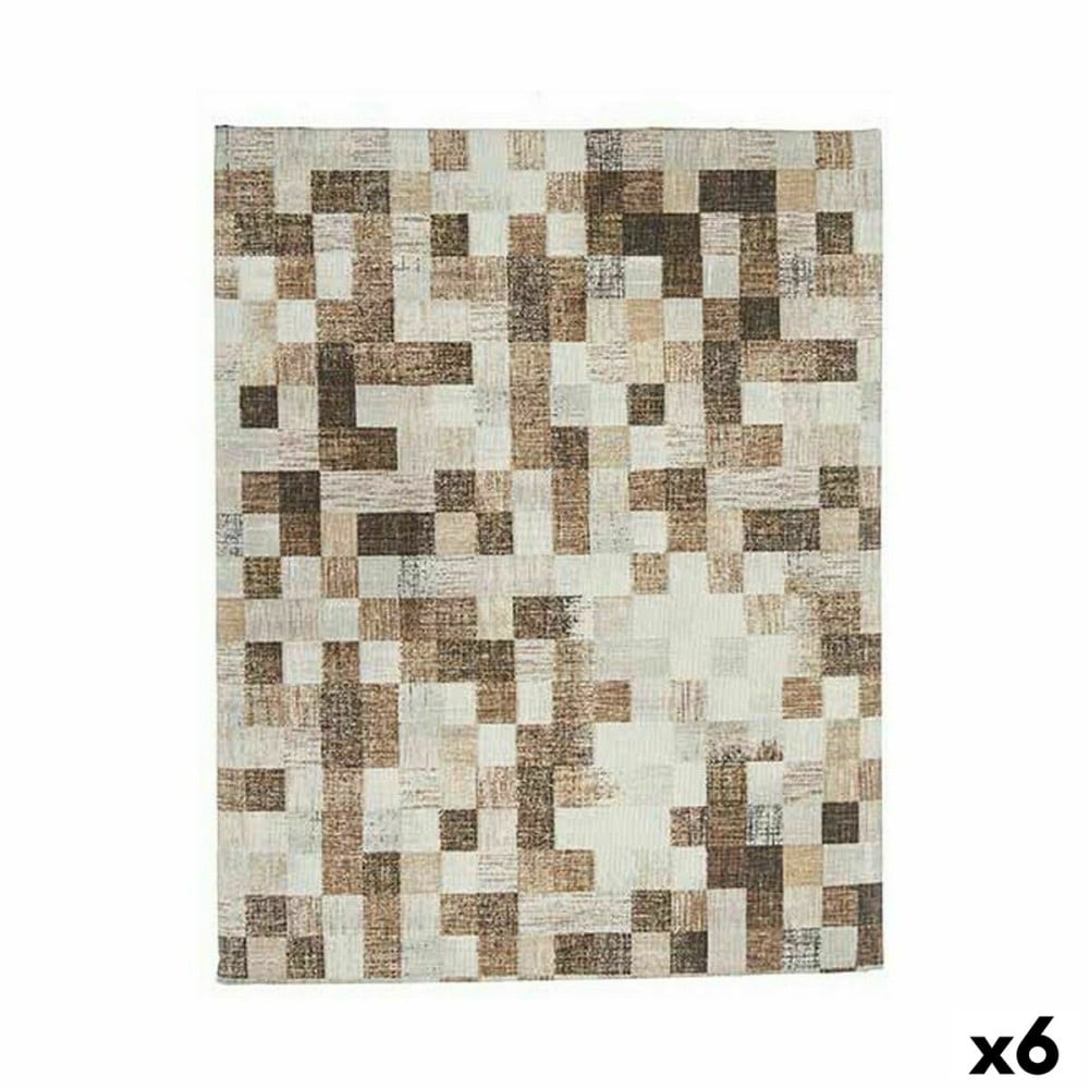 Stain-proof tablecloth Kinvara CUADROS-B Beige Thin canvas Anti-stain Frames 140 x 180 cm (6 Units)