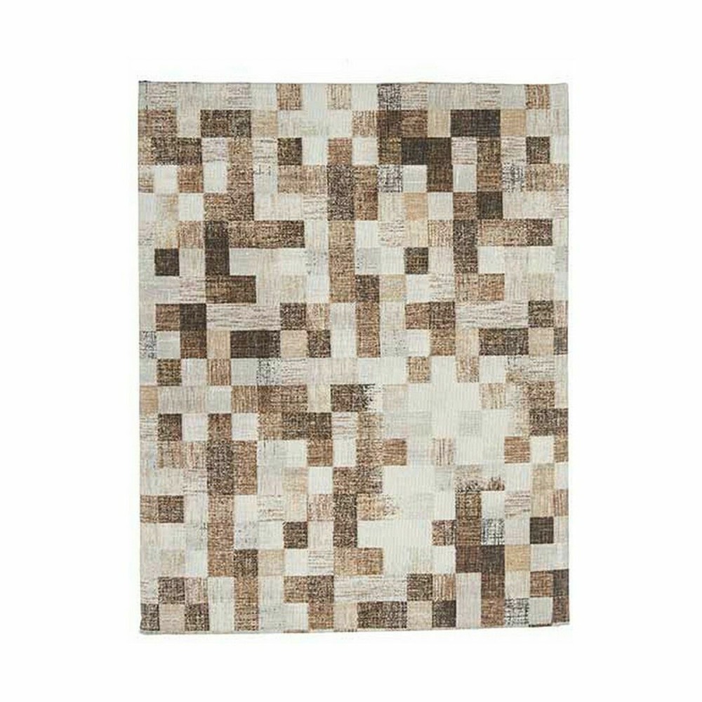 Stain-proof tablecloth Kinvara CUADROS-B Beige Thin canvas Anti-stain Frames 140 x 180 cm (6 Units)