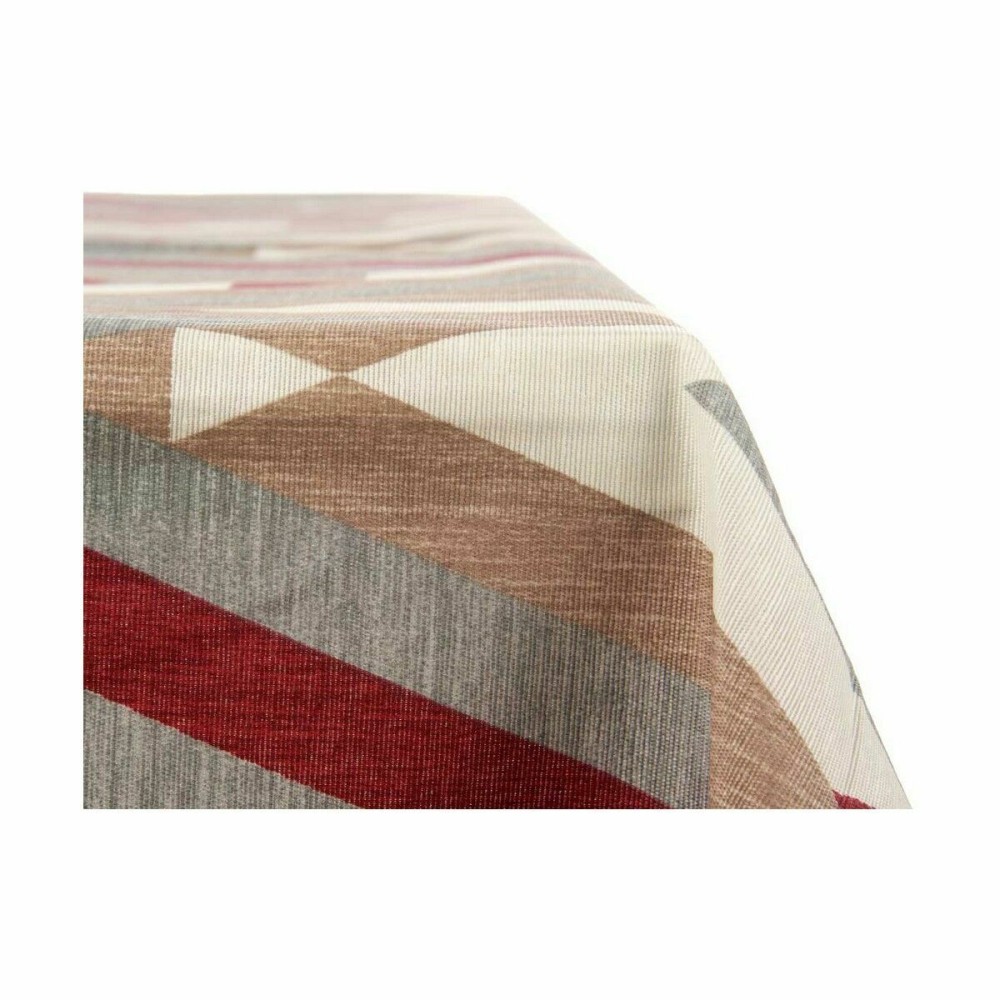 Stain-proof tablecloth Kinvara ZIGI-21469-26 Grey Maroon Thin canvas Anti-stain Stripes 140 x 180 cm (10 Units)