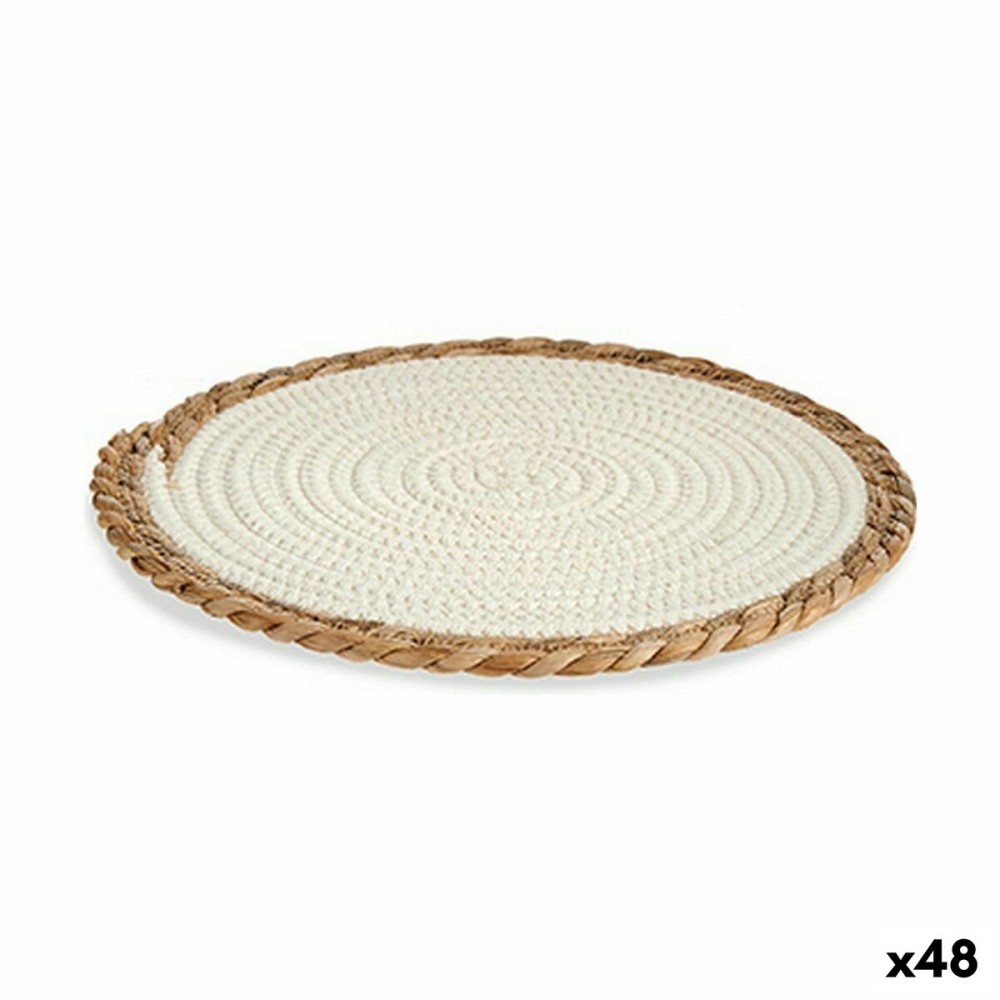 Dessous de plat Naturel Blanc 30 x 1 x 30 cm (48 Unités)