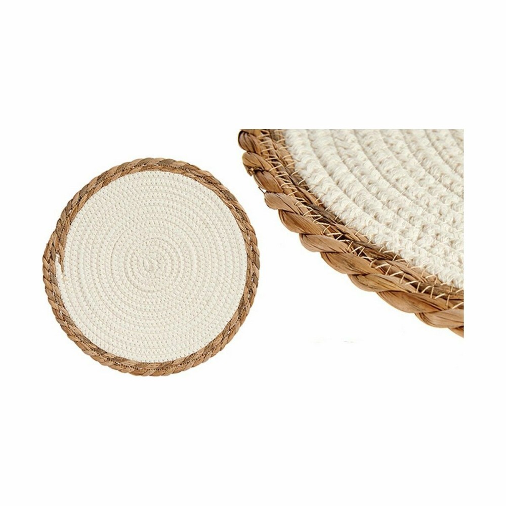 Dessous de plat Naturel Blanc 30 x 1 x 30 cm (48 Unités)