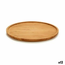 Tablett für Snacks Kinvara JWKW-3711-2 Braun kreisförmig 30 x 1,5 x 30 cm (12 Stück)