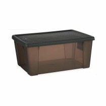 Aufbewahrungsbox mit Deckel Stefanplast Elegance Grau Kunststoff 15 L 29 x 17 x 39 cm (6 Stück)