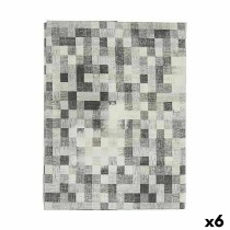 Nappe antitache Kinvara CUADROS-G Gris toile Antitaches Carreaux 140 x 180 cm (6 Unités)