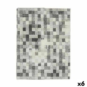 Stain-proof tablecloth Kinvara CUADROS-G Grey Thin canvas Anti-stain Frames 140 x 180 cm (6 Units)