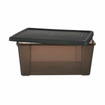 Boîte de rangement avec couvercle Stefanplast Elegance Gris Plastique 15 L 29 x 17 x 39 cm (6 Unités)