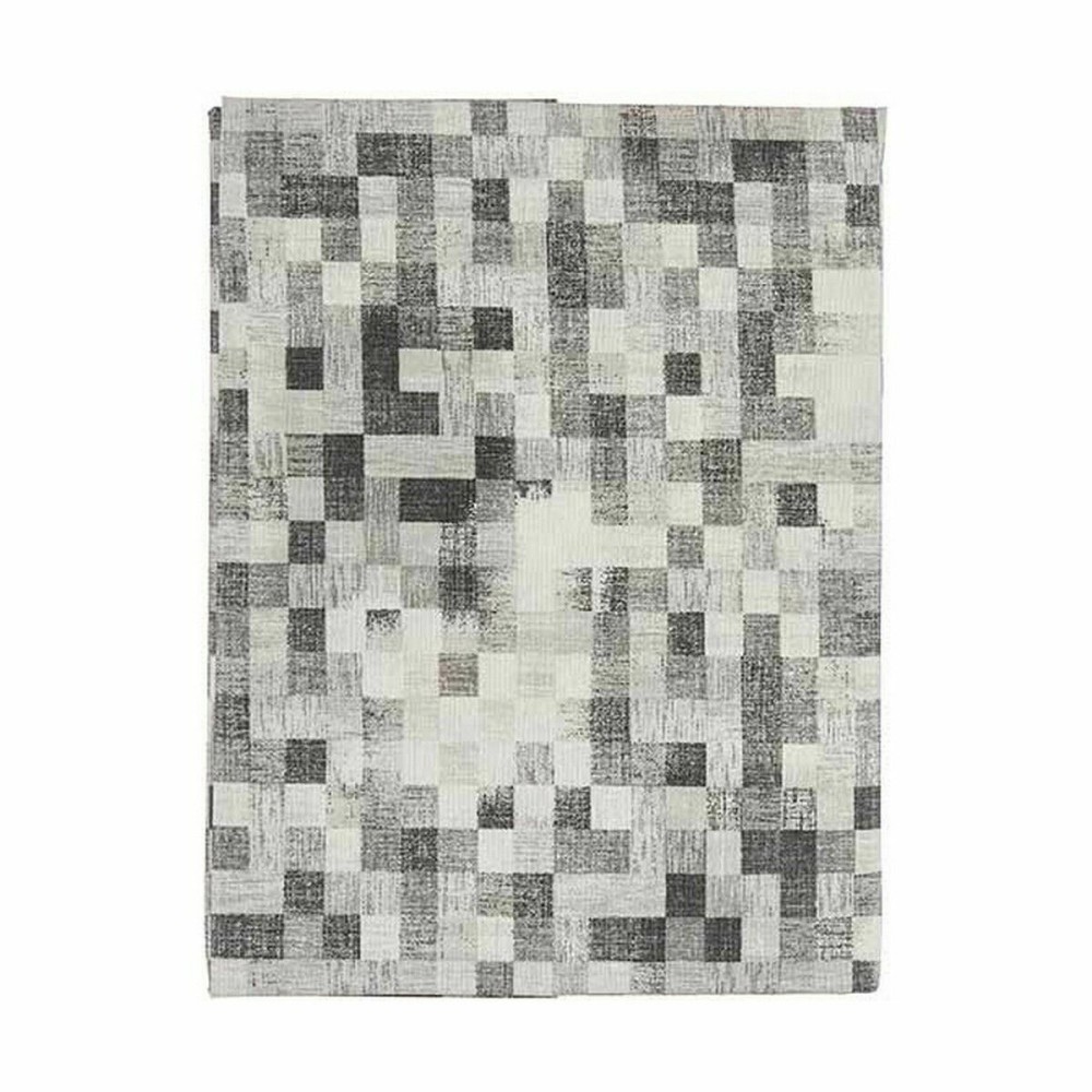 Nappe antitache Kinvara CUADROS-G Gris toile Antitaches Carreaux 140 x 180 cm (6 Unités)