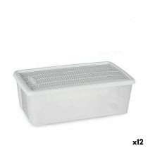 Aufbewahrungsbox mit Deckel Stefanplast Elegance Weiß Kunststoff 5 L 19,5 x 11,5 x 33 cm (12 Stück)