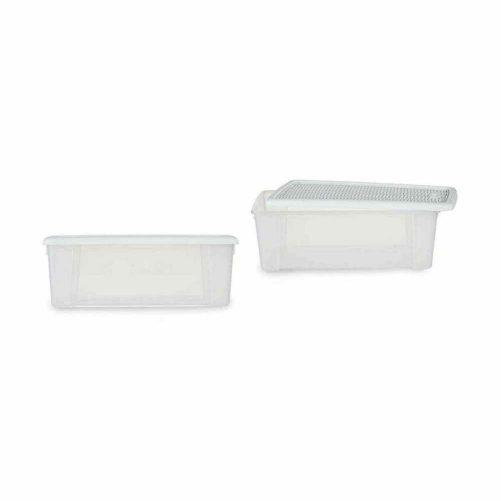 Storage Box with Lid Stefanplast Elegance White Plastic 5 L 19,5 x 11,5 x 33 cm (12 Units)